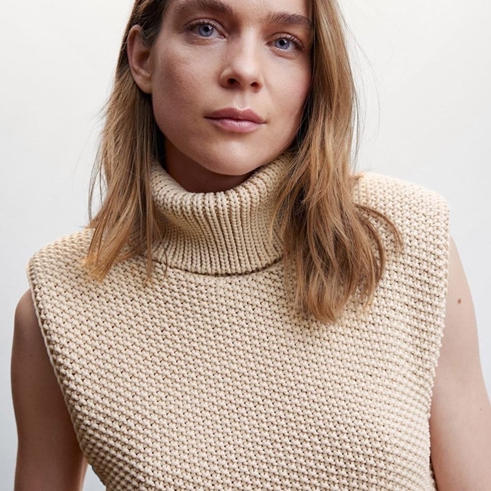 MNG Chunky Knit Gilet Vest - Picture 3 of 9
